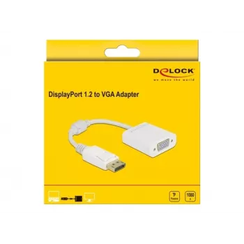 Προσαρμογέας DisplayPort 1.2 αρσενικό σε VGA θηλυκό DeLOCK 61007