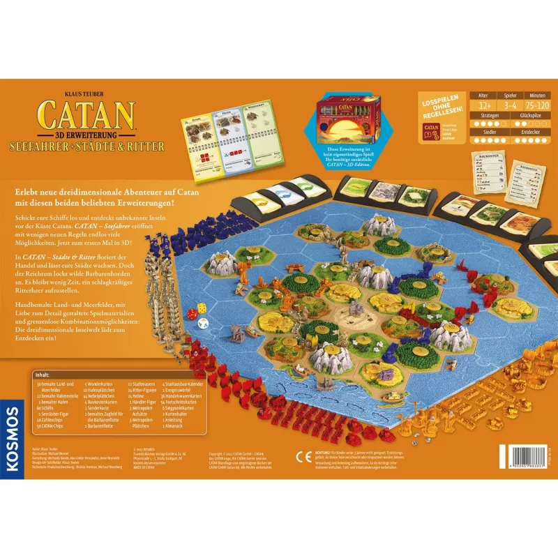 Επιτραπέζιο παιχνίδι Kosmos KOO Catan 3D – Seefahrer + Städte & Ritter σετ επέκτασης