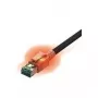 EasyLan EASY CS1OS0010 - Καλώδιο δικτύου DualBoot® LED, Cat.6a, S/FTP, μαύρο, 1m