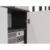 OLIV 2D CLOSED SHELVING UNIT, ανθρακί/λευκό SET