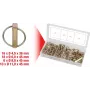 Σετ πείρων σύσφιξης ks tools 970.0550 — 50 τεμ., διάφορες διάμετροι και μήκη