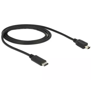 Καλώδιο USB DeLOCK 83603 USB 2.0 1m USB C Mini-USB B μαύρο