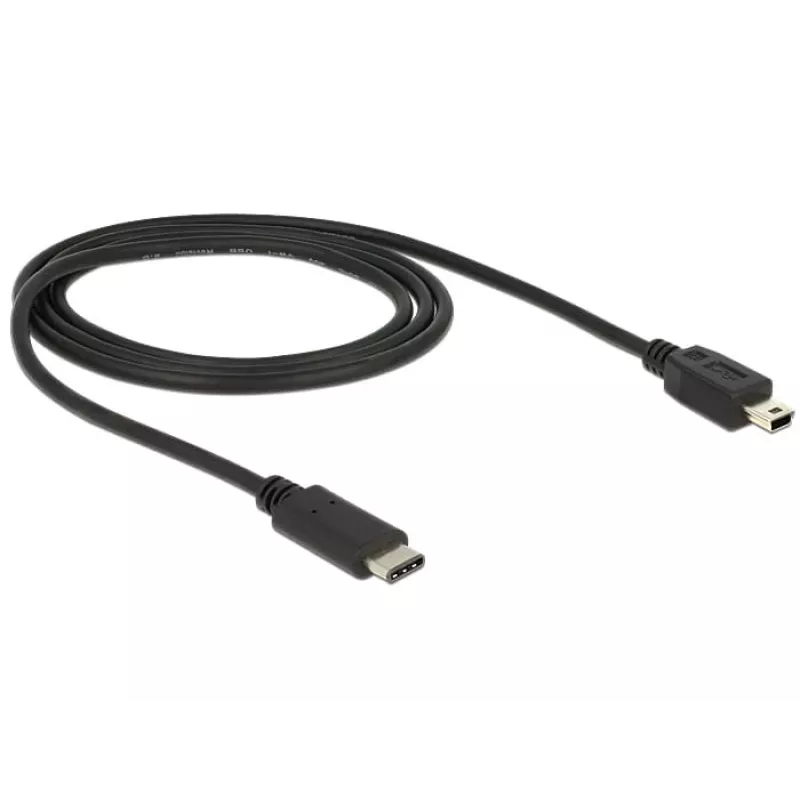 Καλώδιο USB DeLOCK 83603 USB 2.0 1m USB C Mini-USB B μαύρο