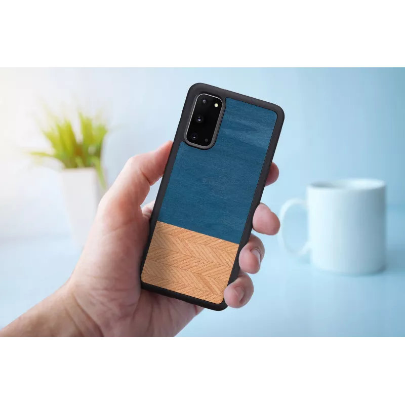 Θήκη κινητού man and wood Galaxy S20 denim μαύρο