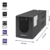 Qoltec Monolith 53775 UPS Line-Interactive, 1200 VA (1,2 kVA) / 720 W, AVR, 4 πρίζες AC, μαύρο