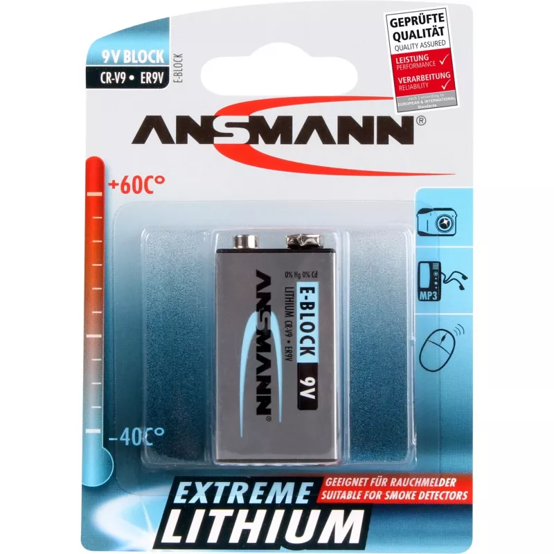 Μπαταρία μίας χρήσης Ansmann 9V E-Block