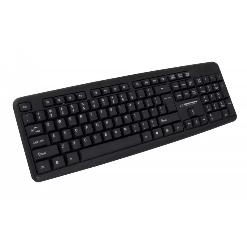 Ενσύρματο πληκτρολόγιο ESPERANZA EK134 Full-Size 100% USB, μαύρο, καλώδιο 1,45 m