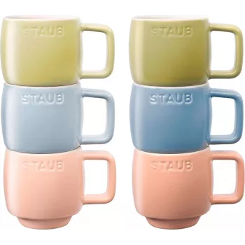 Κεραμικές κούπες Staub Σετ με 6 τεμ. Πολύχρωμο 100 ml - Σετ 6 τεμ. κούπες τσαγιού/εσπρέσο