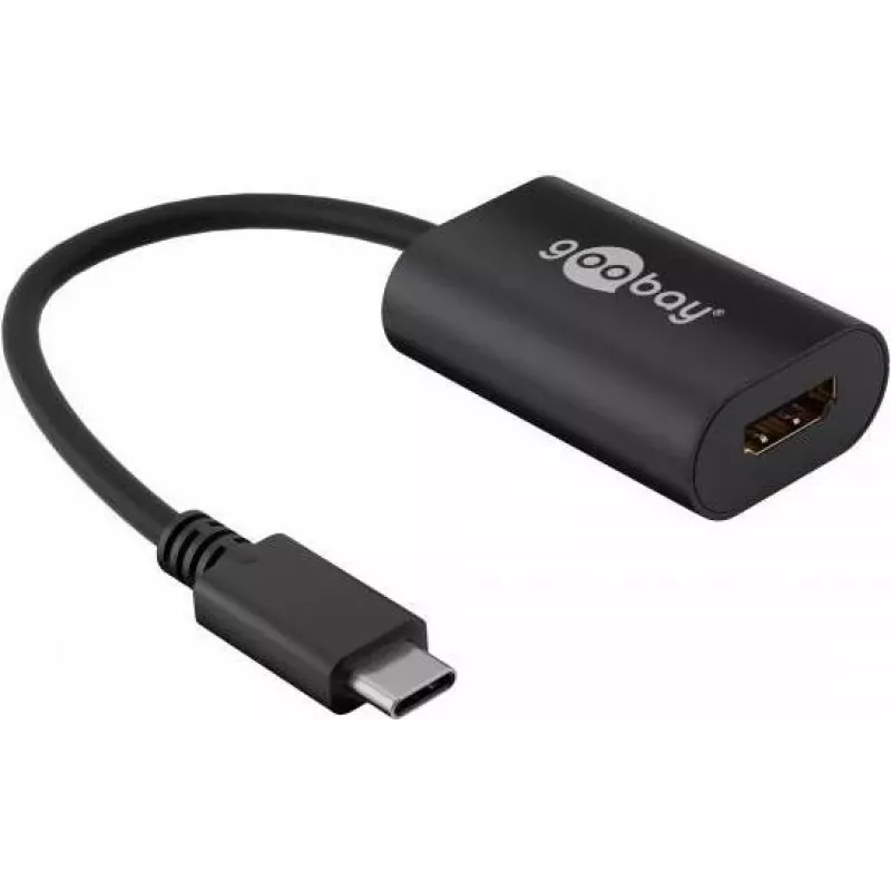 Wentronic goobay - Εξωτερικός προσαρμογέας βίντεο - USB-C - HDMI - Μαύρο (38532)