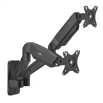 Maclean Βάση τοίχου για δύο οθόνες, 17-32'', max. 9 kg, μηχανικό ελατήριο, MC-988