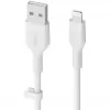 Καλώδιο Belkin Cbl Scicone USB-A LTG 2M blc Λευκό USB A USB C Lightning