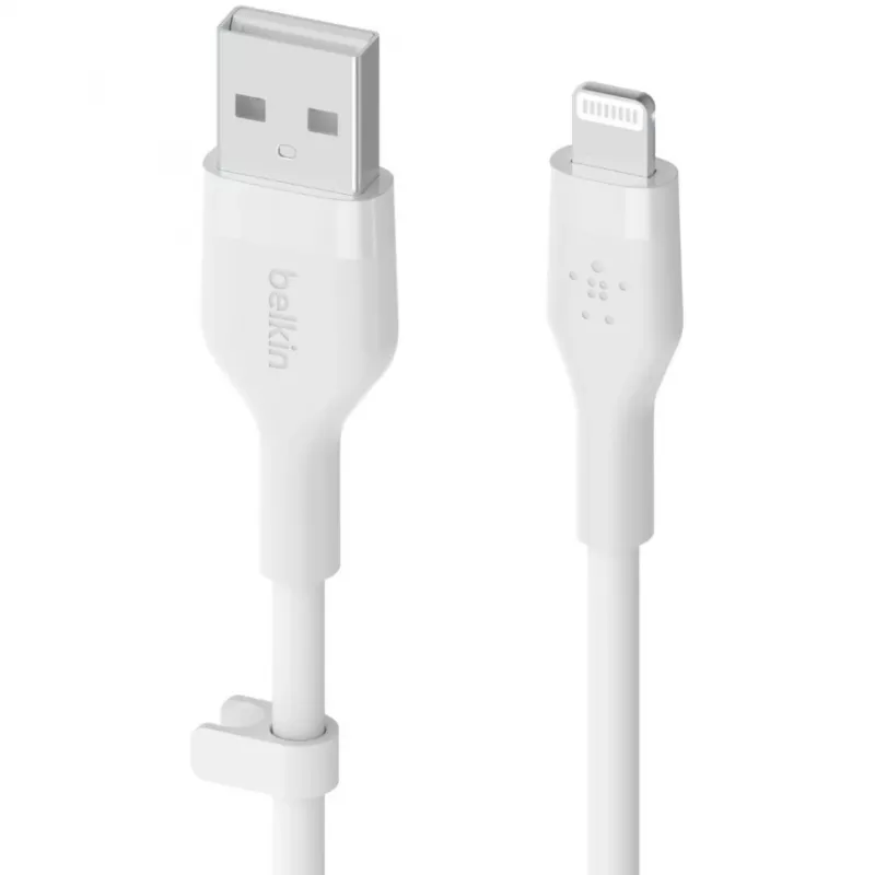 Καλώδιο Belkin Cbl Scicone USB-A LTG 2M blc Λευκό USB A USB C Lightning