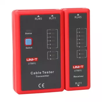 Δοκιμαστής καλωδίων δικτύου Unit UT681L για βύσματα RJ45 και RJ11, έλεγχος συνέχειας και καλωδίωσης