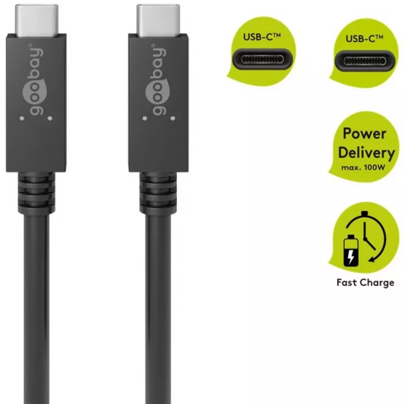 Goobay 49254 καλώδιο USB μαύρο