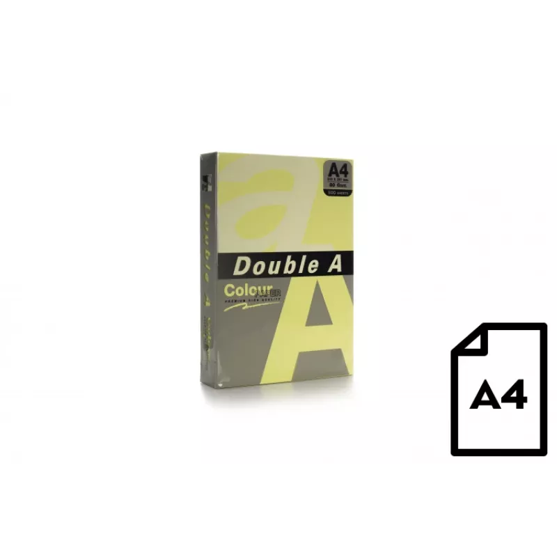 Χρωματιστό χαρτί Double A, 80g, A4, 500 φύλλα, Cheese