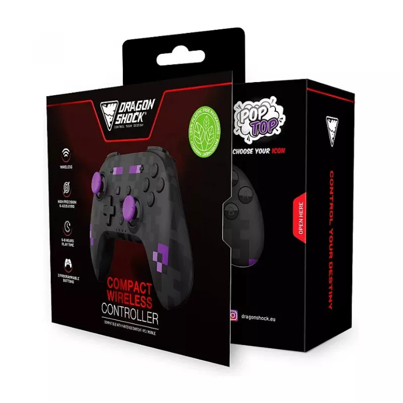 Dragonshock Controller Poptop Wireless Cubes μαύρο Switch
