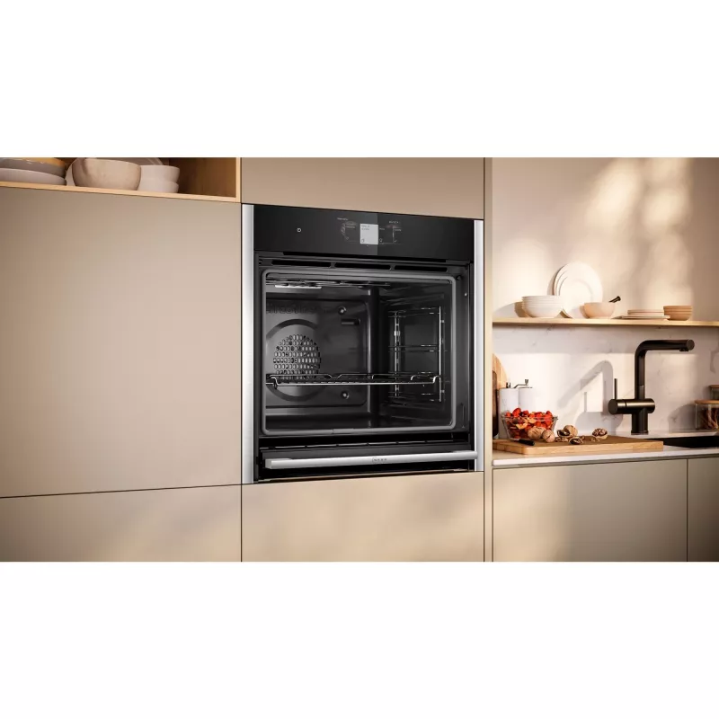 Neff B64CT73N0 Φούρνος 71 L Μαύρο, Ανοξείδωτο ατσάλι