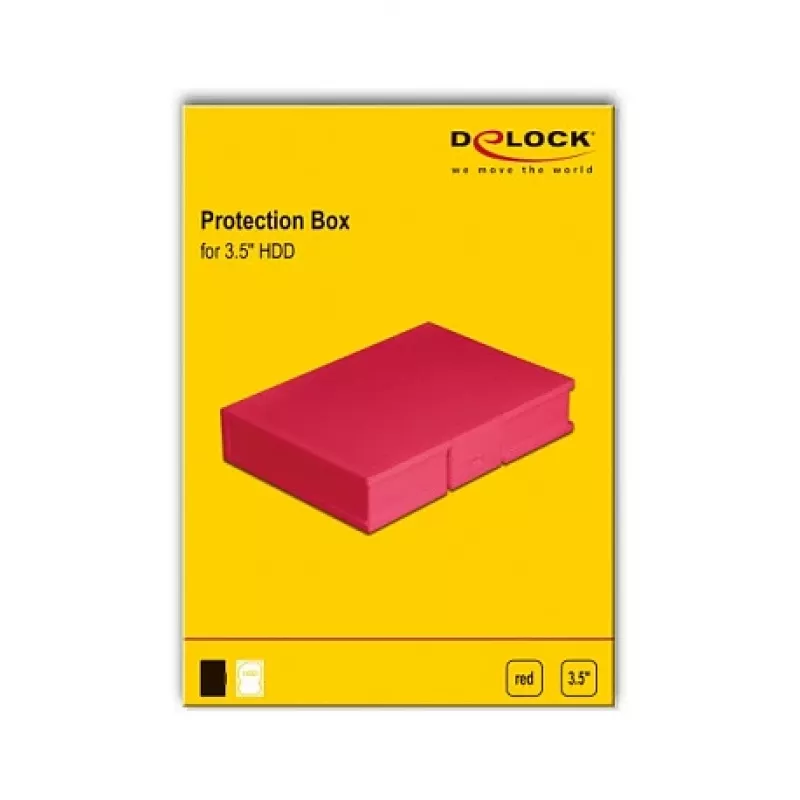 Προστατευτικό κουτί DeLOCK 18374 για HDD 3,5 inch κόκκινο