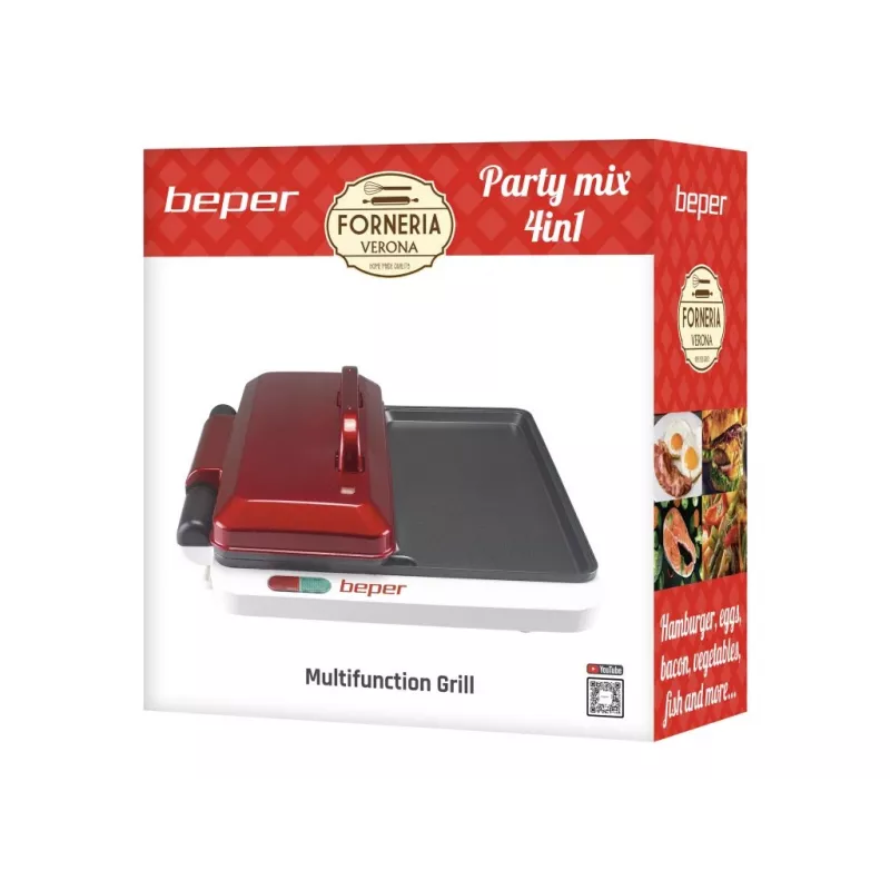 Beper P101CUD500 Party Line ηλεκτρική ψησταριά με 4 πλάκες ψησίματος