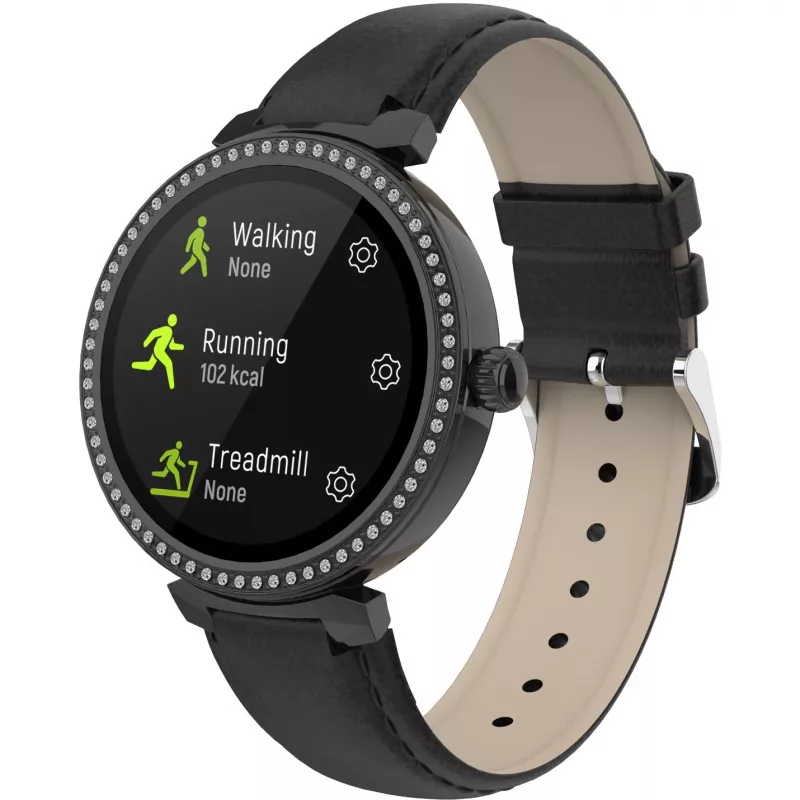 Έξυπνο ρολόι Denver SWC-342B, οθόνη αφής IPS 3,05 cm (1,2") 240 x 240 pixel, Bluetooth, μαύρο