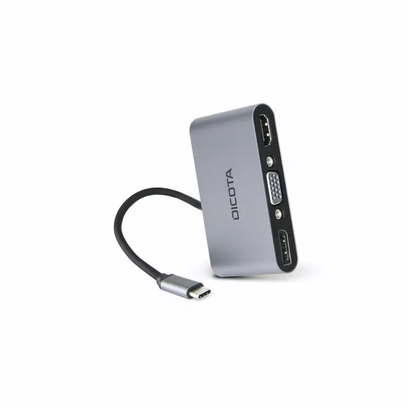 DICOTA D32064 Σταθμός σύνδεσης φορητών συσκευών Tablet/Smartphone/Laptop Ασημί
