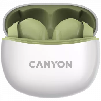CANYON In-Ear Ακουστικά TWS-5, Πράσινο Bluetooth 5.3, Χειρισμός αφής, Είσοδος φόρτισης: USB-C