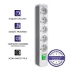 Qoltec 50290 Πολύπριζο 1,8 m 5 πρίζες εσωτερικού χώρου λευκό