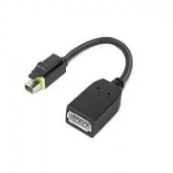 Lenovo 4X90Q93975 Προσαρμογέας καλωδίου βίντεο Mini DisplayPort DisplayPort Μαύρο