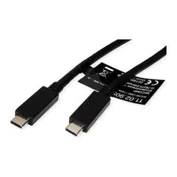 Καλώδιο USB ROLINE 11.02.9057 USB 3.2 Gen 2 1m USB C μαύρο