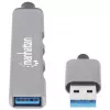 Manhattan USB-A 4-Port Hub, 4x θύρες USB-A (1x 5 Gbps USB 3.2 Gen1…