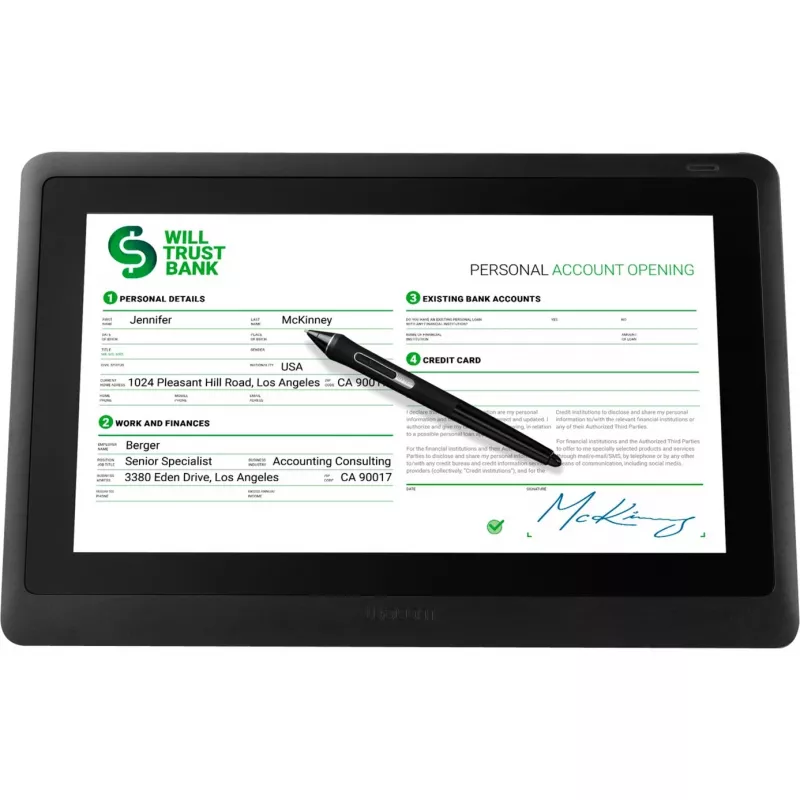 Διαδραστική οθόνη με πένα Wacom DTK1660EK0B 39,6 cm Μαύρο