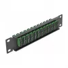 Patchpanel οπτικών ινών DeLOCK 10 ιντσών 12 Port SC Duplex πράσινο 1U μαύρο