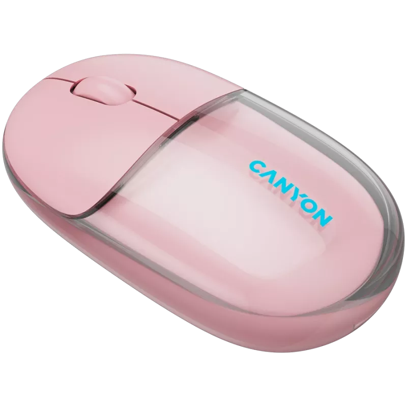 CANYON Ποντίκι OnClick 24 BT/ Wireless Διαφανές/Ροζ