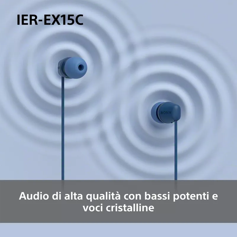 Sony IER-EX15C Headset Ενσύρματα In-Ear Κλήσεις/Μουσική USB Type-C μπλε