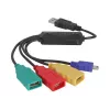 DeLock USB2.0 εξωτερικό 4-Port καλώδιο-HUB - Hub - 4 x USB2.0 - Desktop (61724)