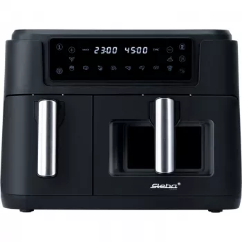 Dual Φριτέζα θερμού αέρα HF 9500 DUO (μαύρο, 2.400 Watt, 2 κάλαθοι 6 L + 3,5 L)