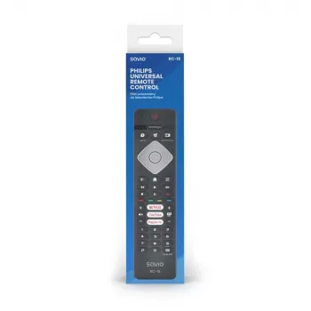 Τηλεχειριστήριο SAVIO RC-16 IR για δέκτη TV / Set-Top-Box, 20 συσκευές, εμβέλεια 10 m, μαύρο