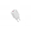 Φορτιστής AC USB DIGITUS 20W, 1x USB-C, 1x USB-A, είσοδος 100–240V, λευκό