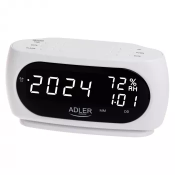 Adler AD 1186W Ξυπνητήρι ψηφιακό ξυπνητήρι Μαύρο, Λευκό