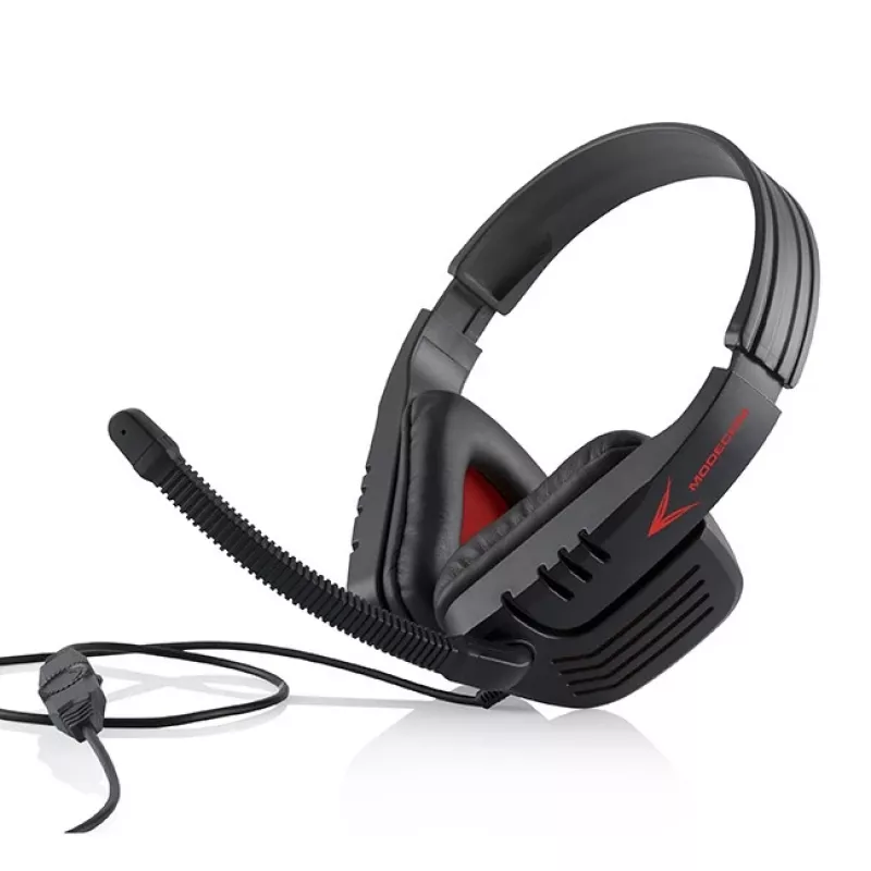 Ακουστικά gaming Modecom MC-823 Ranger, ενσύρματα, με μικρόφωνο, καλώδιο 2,2 m, μαύρα-κόκκινα