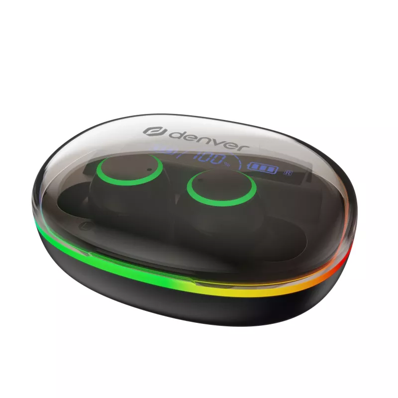 Ασύρματα ακουστικά Bluetooth Denver TWE-55B True Wireless, μαύρο