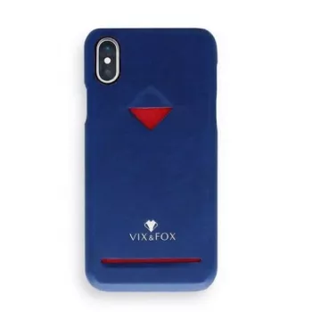 Θήκη πλάτης με υποδοχή καρτών VixFox για iPhone 7/8 Plus – navy blue, προστατευτική θήκη πλάτης με θήκη καρτών