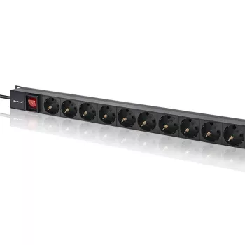 Qoltec αλουμινίου PDU για RACK | 16A | 16 x Schuko | κάθετο | 1,8 m
