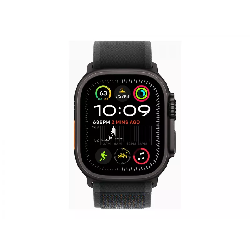 APPLE Watch Ultra 2 GPS + Cellular 49 mm θήκη από μαύρο τιτάνιο με μαύρο Trail Loop – M/L