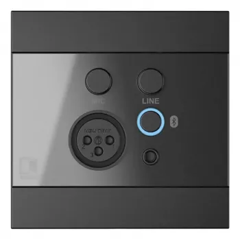 AUDAC WP225/B Πάνελ τοίχου, XLR-μικρόφωνο + υποδοχή 3,5-mm jack, Bluetooth, μαύρο