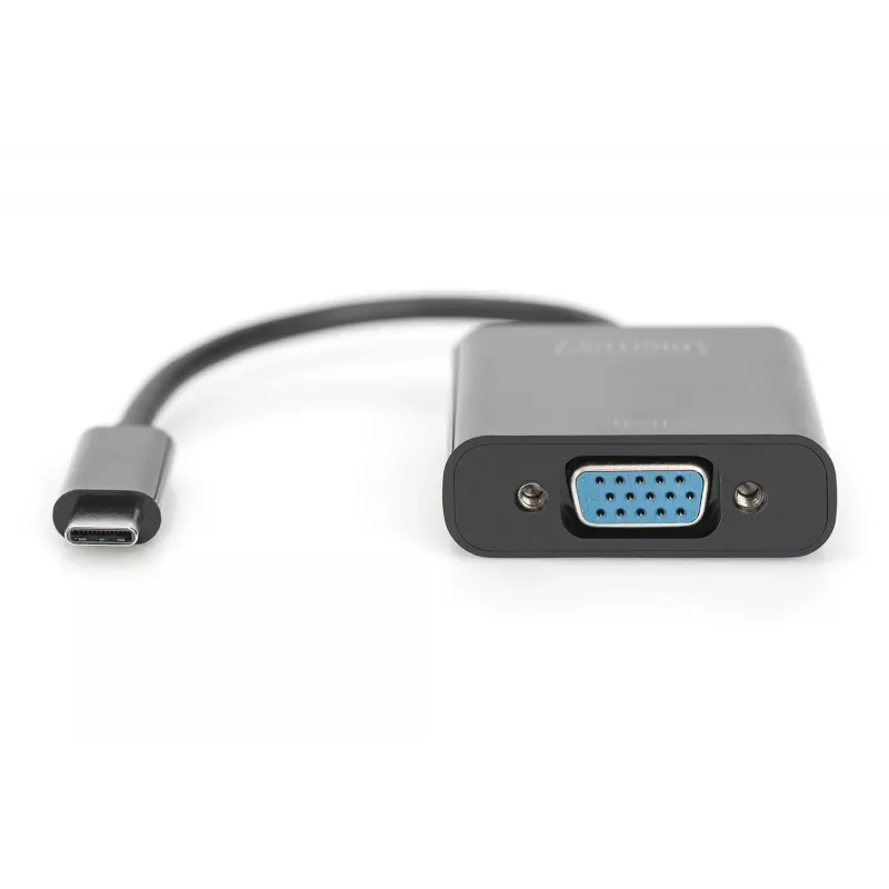 DIGITUS DA-70853 προσαρμογέας USB-C σε VGA, Full HD 1080p, μαύρο