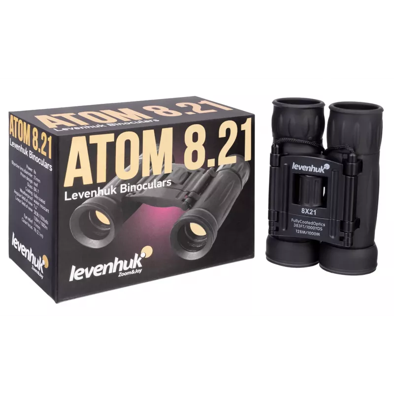Κιάλια Levenhuk Atom 8x21 Πρίσμα οροφής μαύρο Μεγέθυνση 8x