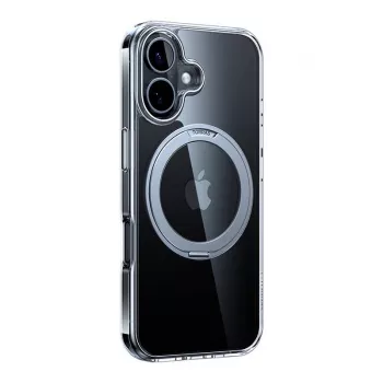 Προστατευτική θήκη Torras Ostand Pro για iPhone 16 Plus, διαφανής λεπτή εφαρμογή, TPU/PC