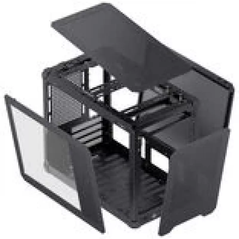 Jonsbo C6 MAX κουτί υπολογιστή, μίνι κουτί, Micro-ATX, σκληρυμένο γυαλί - μαύρο