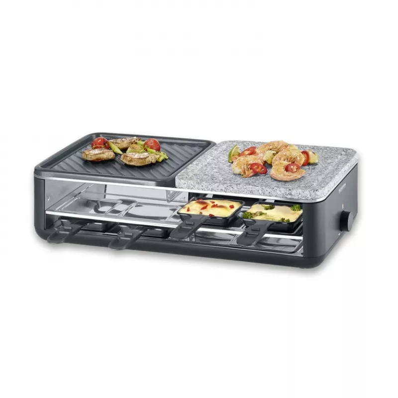 Raclette Grill Severin RG 2366 8 ατόμων 1300 W μαύρο
